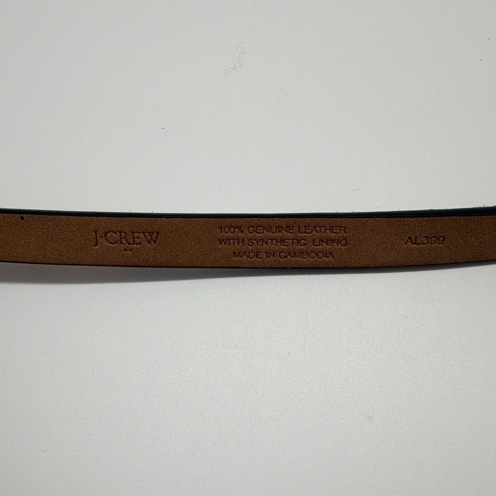 J.CREW Women's Leather Skinny Leopard Animal Print Belt Calf Hair S - Picture 4 of 5
